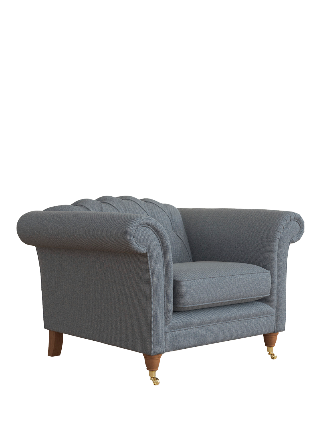 Gloucester Range, Laura Ashley Gloucester Armchair, Teak Leg, Anneliese Midnight Blue