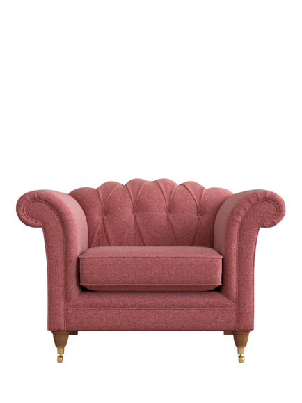Laura Ashley Gloucester Armchair, Teak Leg, Anneliese Rosewood Red