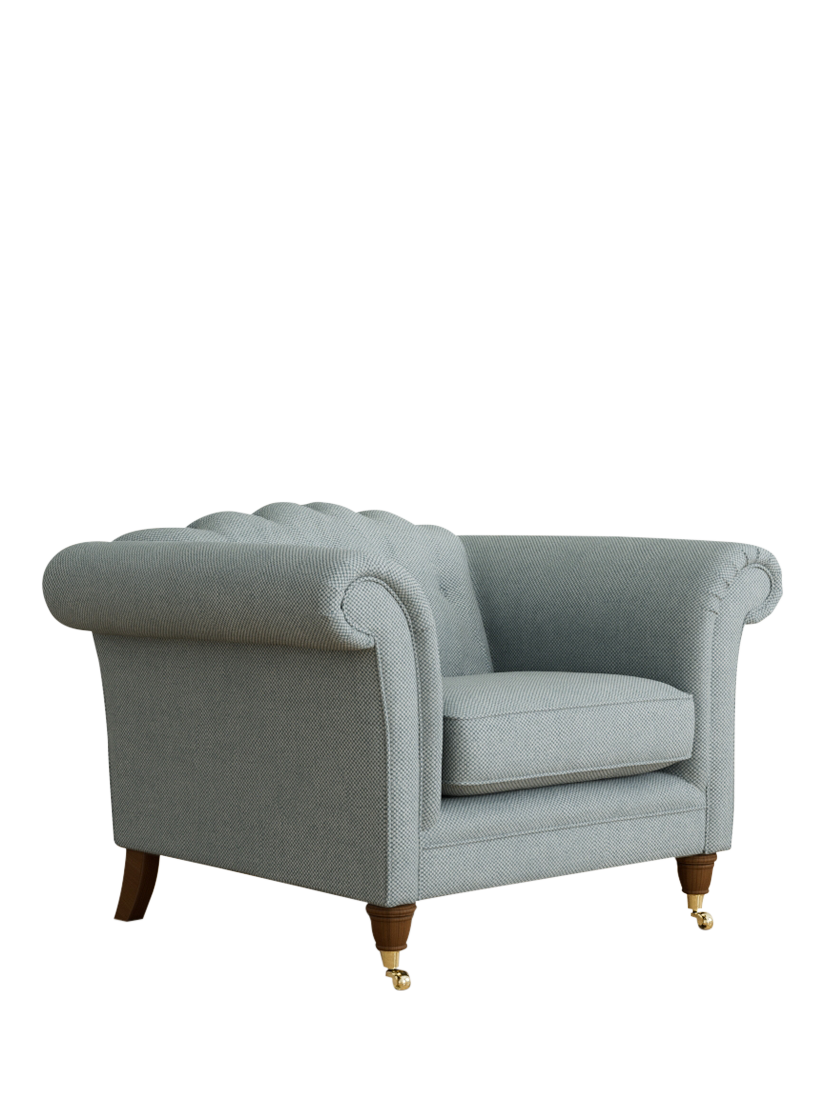 Gloucester Range, Laura Ashley Gloucester Armchair, Teak Leg, Anneliese Seaspray
