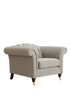 Laura Ashley Gloucester Armchair, Teak Leg, Nantmor Pale Steel