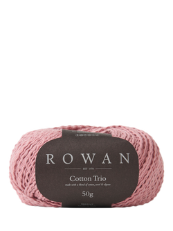 Rowan Cotton Trio Knitting Yarn, 50g, Blush