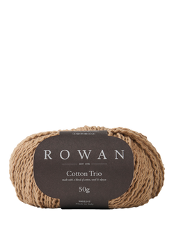 Rowan Cotton Trio Knitting Yarn, 50g, Caramel