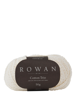 Rowan Cotton Trio Knitting Yarn, 50g, Polar