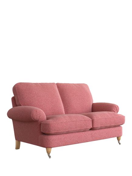 Laura Ashley Beaumaris Small 2 Seater Sofa, Oak Leg, Anneliese Rosewood Red