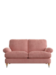 Laura Ashley Beaumaris Small 2 Seater Sofa, Oak Leg, Bainton Old Rose Pnk
