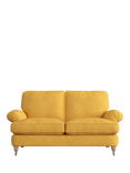 Laura Ashley Beaumaris Small 2 Seater Sofa, Oak Leg, Bainton Ochre Yellow