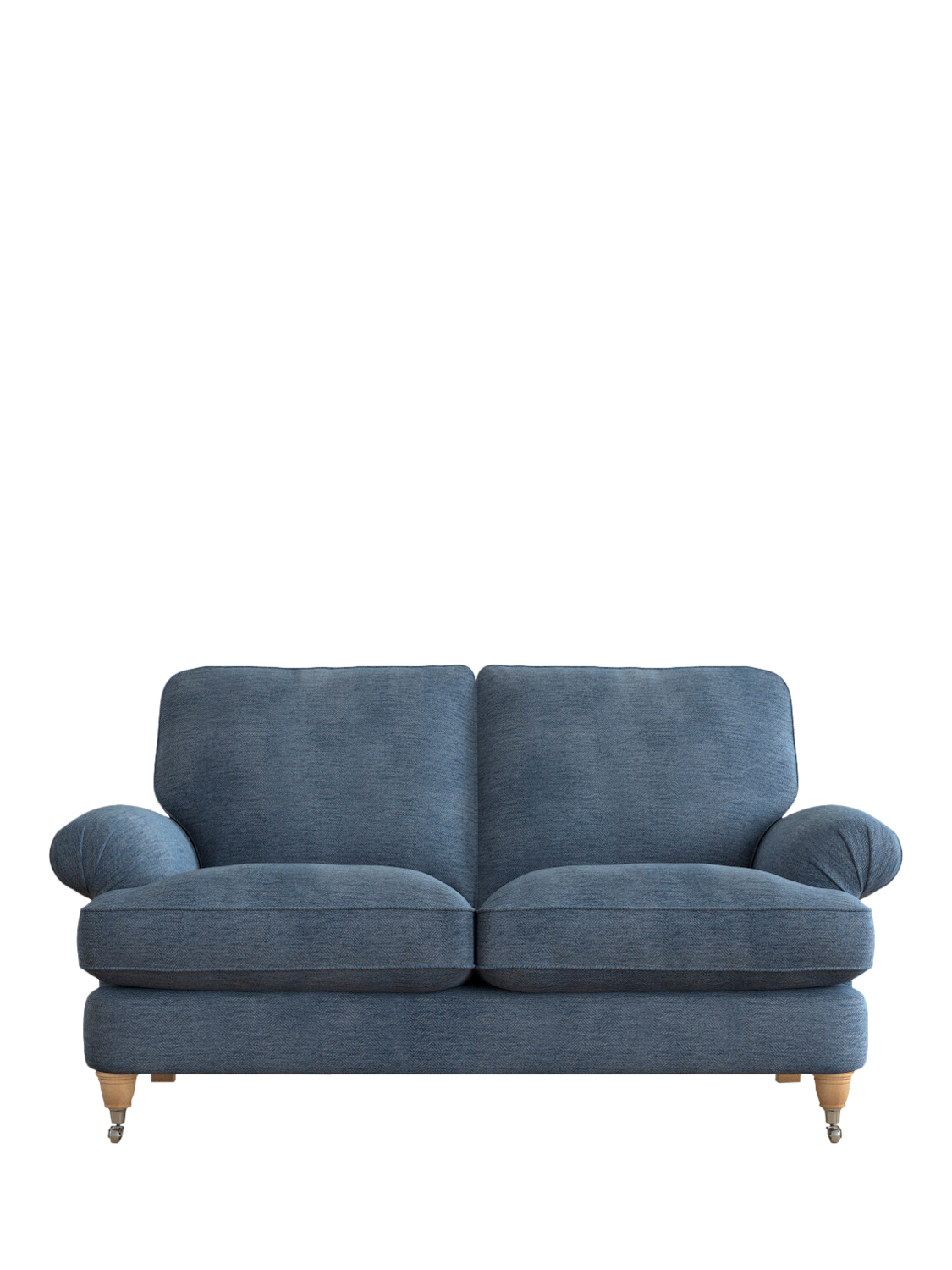Beaumaris Range, Laura Ashley Beaumaris Small 2 Seater Sofa, Oak Leg, Edwin Dark Seaspray