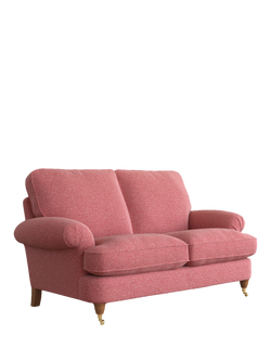 Laura Ashley Beaumaris Small 2 Seater Sofa, Teak Leg, Anneliese Rosewood Red