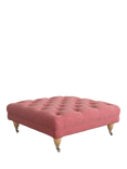 Laura Ashley Gloucester Footstool, Oak Leg, Anneliese Rosewood Red