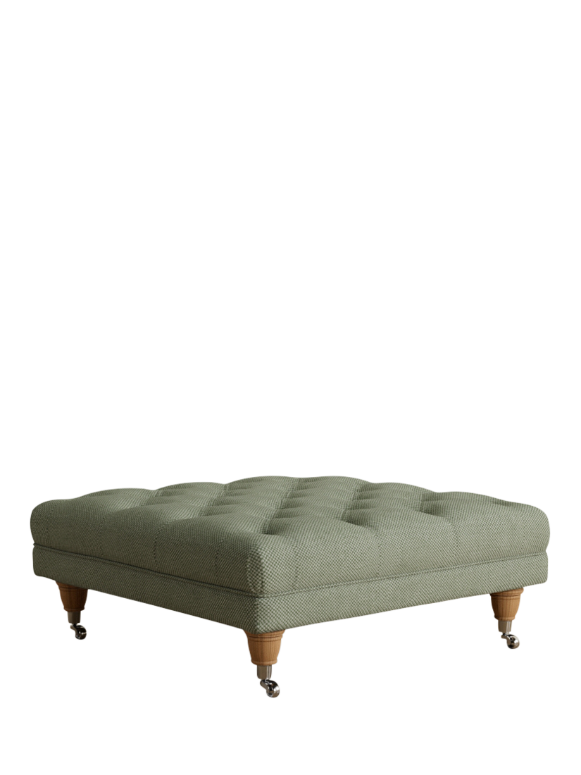 Gloucester Range, Laura Ashley Gloucester Footstool, Oak Leg, Anneliese Sage