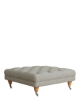 Laura Ashley Gloucester Footstool, Oak Leg, Anneliese Steel