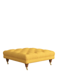 Laura Ashley Gloucester Footstool, Oak Leg, Bainton Ochre Yellow