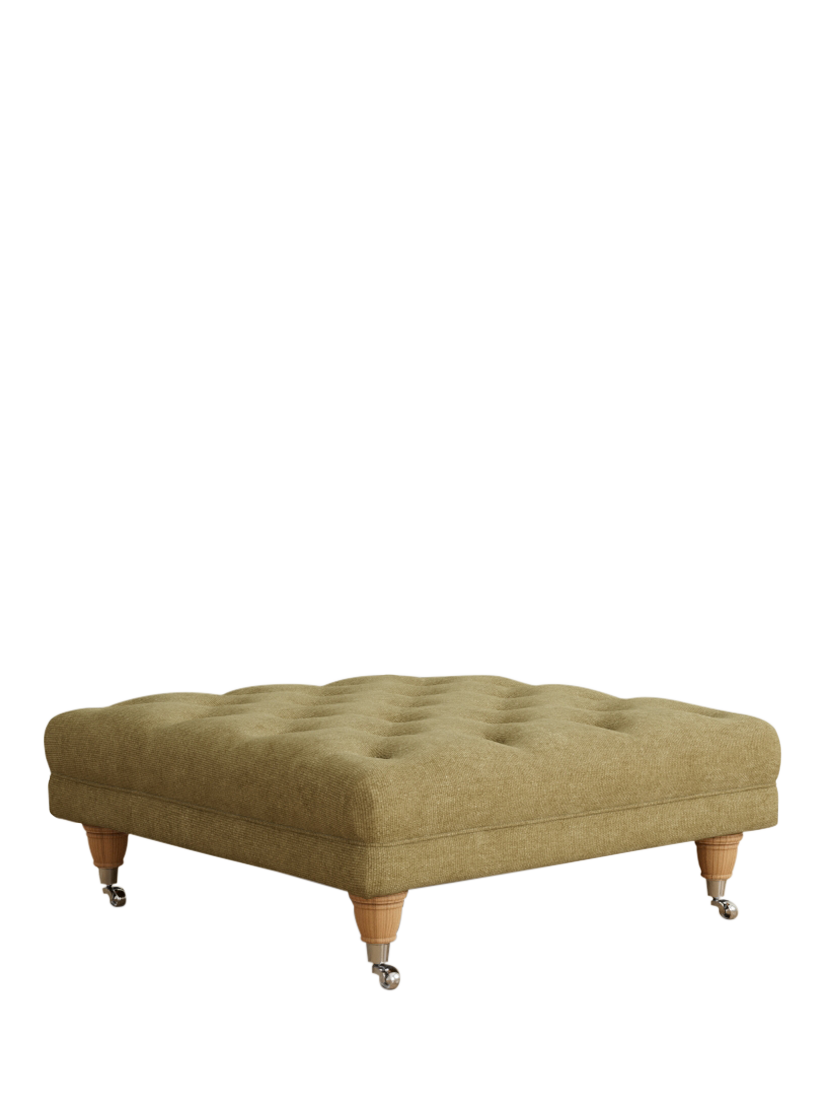 Gloucester Range, Laura Ashley Gloucester Footstool, Oak Leg, Orla Gold