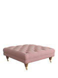 Laura Ashley Gloucester Footstool, Teak Leg, Anneliese Grape Purple