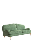 Laura Ashley Lynden Grand 4 Seater Sofa, Oak Leg, Orla Fresh Green