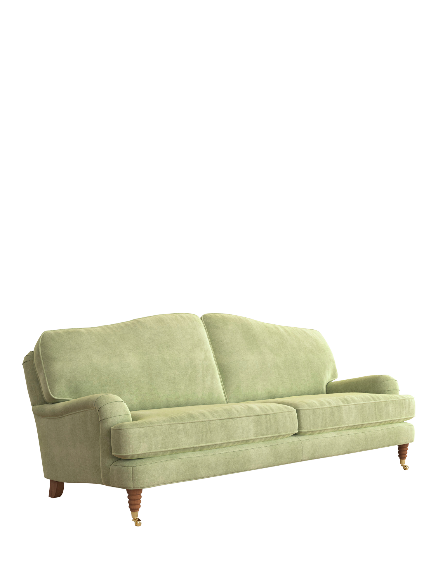 Lynden Range, Laura Ashley Lynden Grand 4 Seater Sofa, Teak Leg, Orla Pale Hedgerow Green