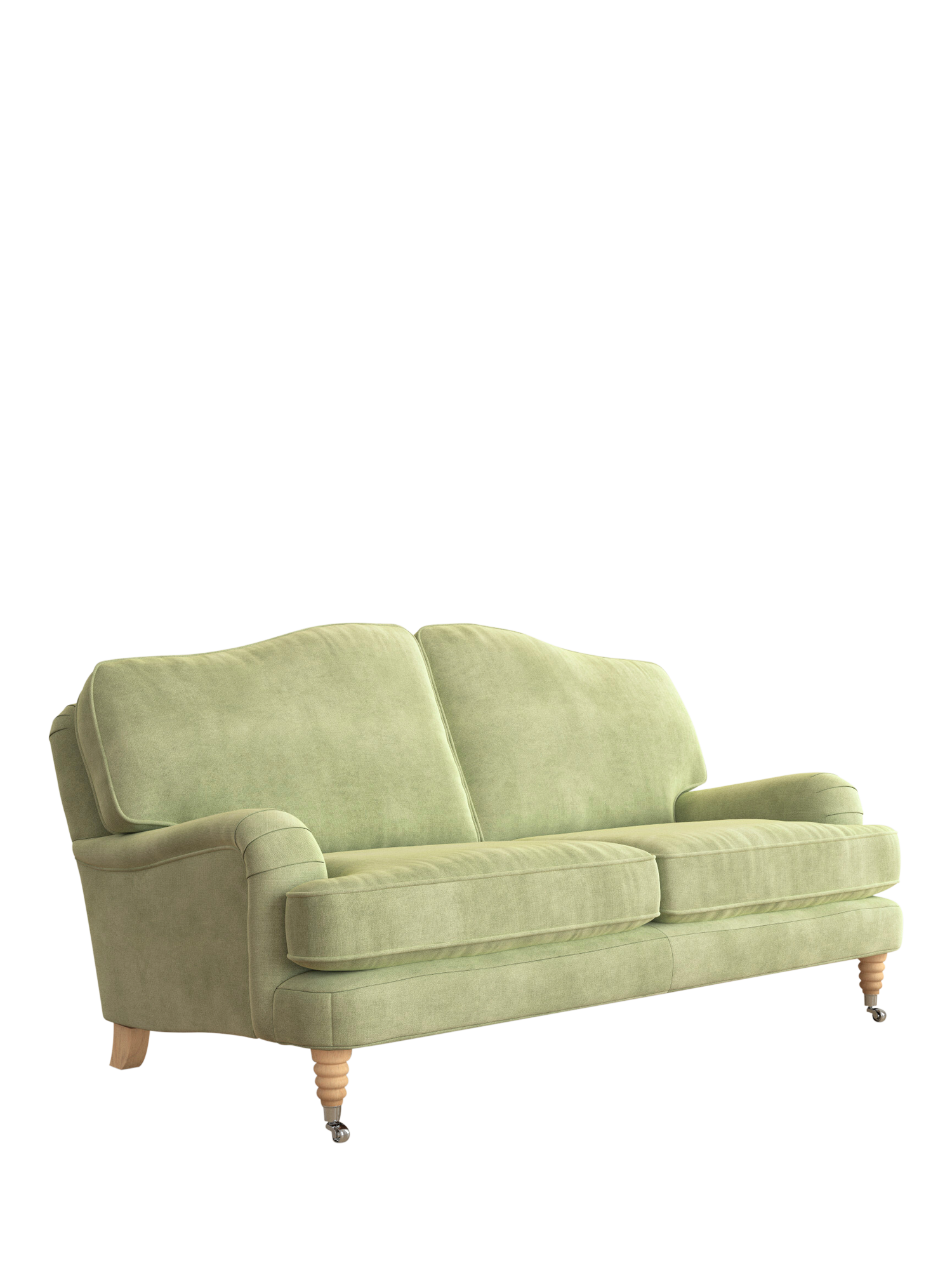 Lynden Range, Laura Ashley Lynden Medium 2 Seater Sofa, Oak Leg, Orla Pale Hedgerow Green