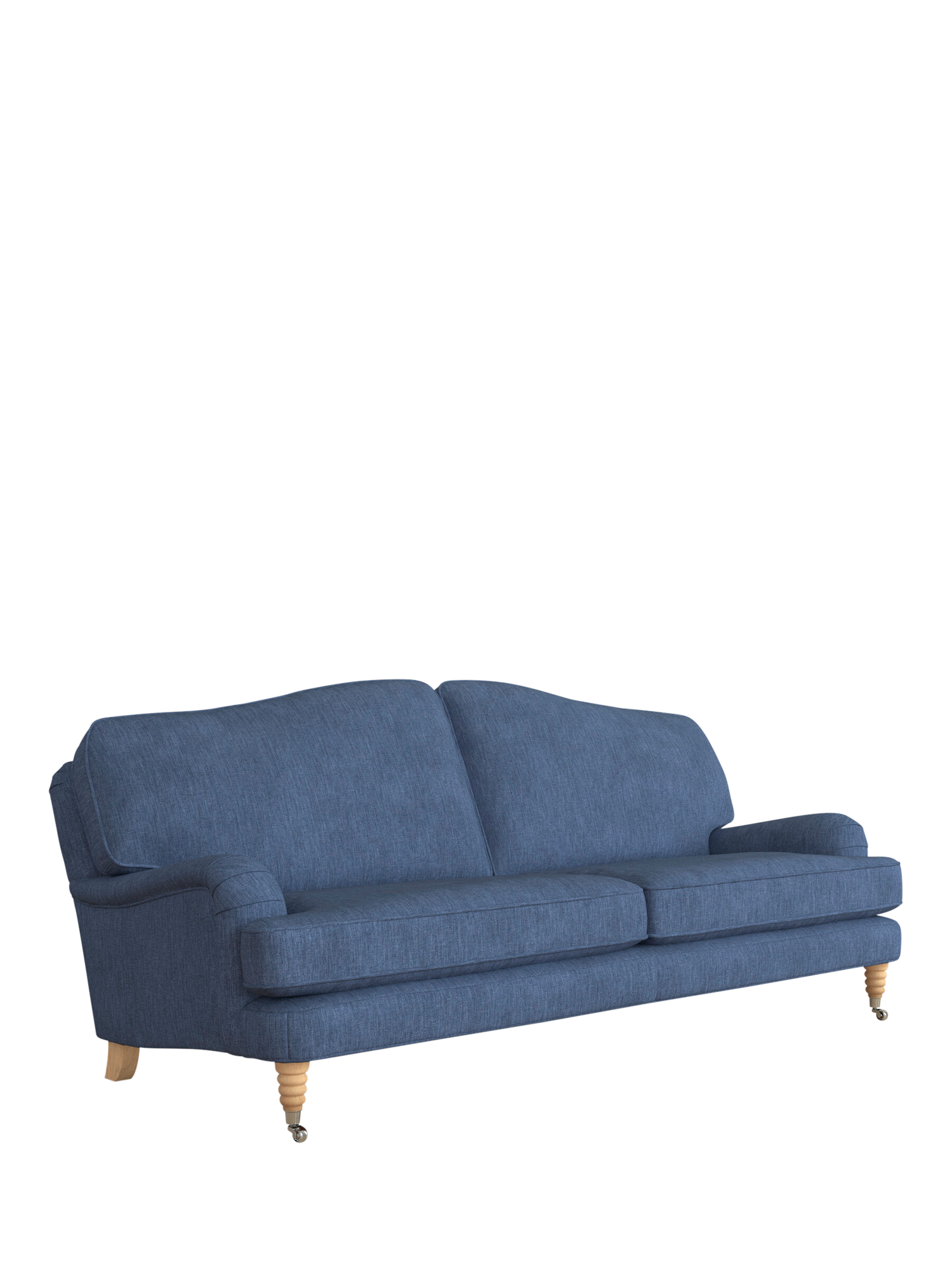 Lynden Range, Laura Ashley Lynden Grand 4 Seater Sofa, Oak Leg, Bainton Midnight Navy