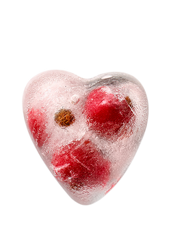 Lékué Heart Ice Cube Tray with Lid, 14 Cube, Red - view 2, Red