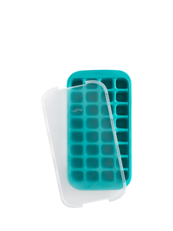 Lékué Industrial Ice Cube Tray with Lid, 32 Cube, Turquoise, Turquoise