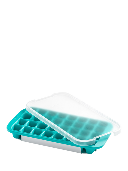 Lékué Industrial Ice Cube Tray with Lid, 32 Cube, Turquoise - view 2, Turquoise