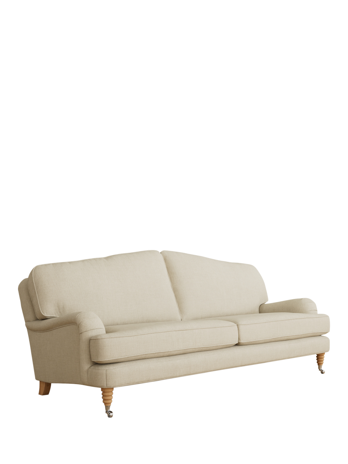 Lynden Range, Laura Ashley Lynden Grand 4 Seater Sofa, Oak Leg, Wooton Natural