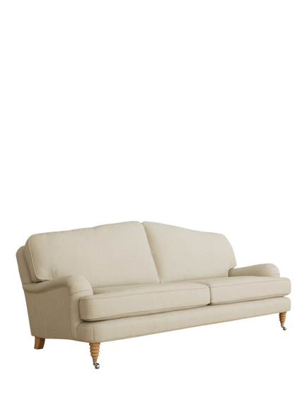 Laura Ashley Lynden Grand 4 Seater Sofa, Oak Leg, Wooton Natural