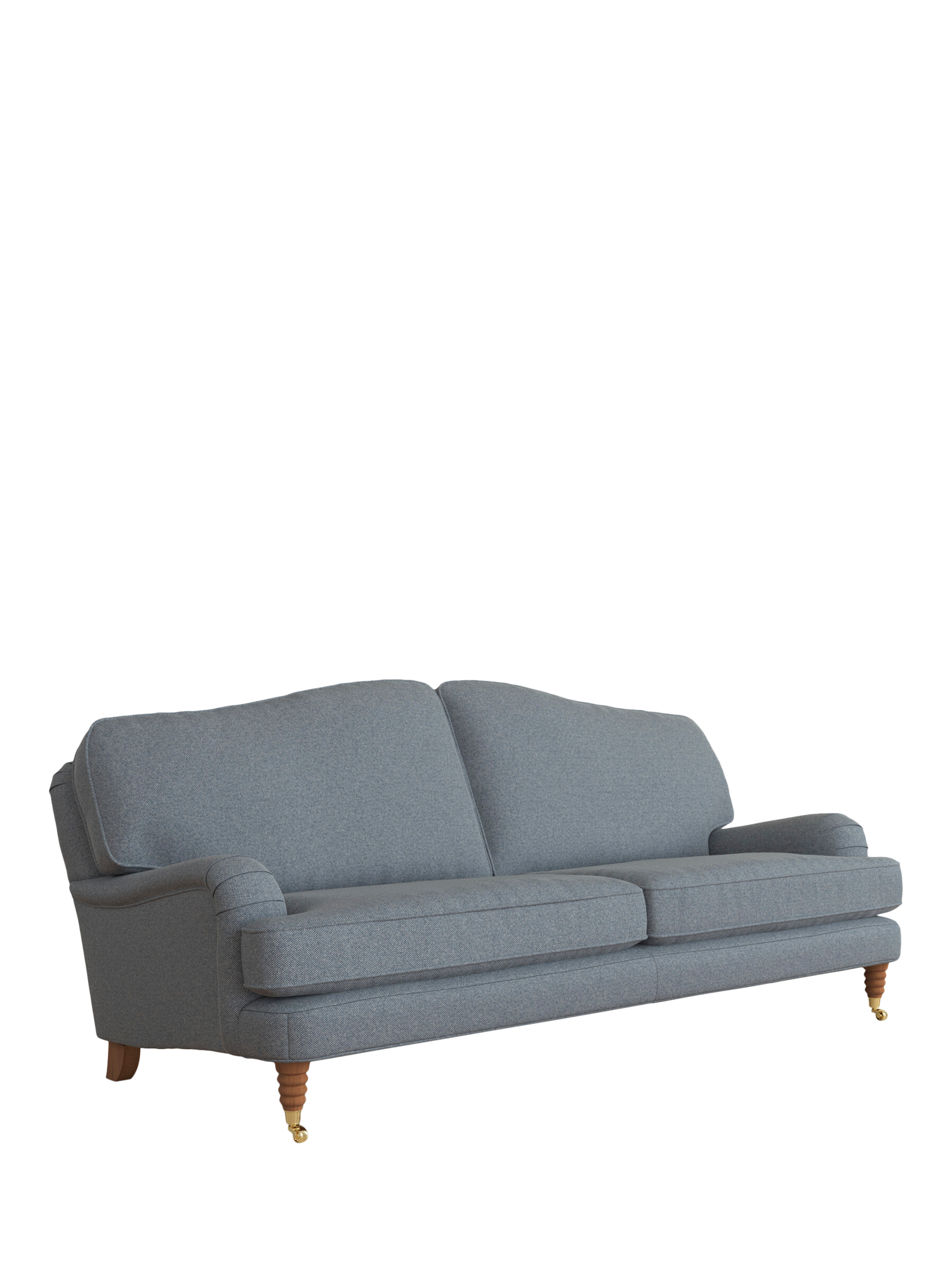 Lynden Range, Laura Ashley Lynden Grand 4 Seater Sofa, Teak Leg, Anneliese Midnight Blue