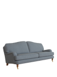 Laura Ashley Lynden Grand 4 Seater Sofa, Teak Leg, Anneliese Midnight Blue