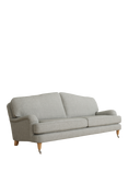 Laura Ashley Lynden Grand 4 Seater Sofa, Teak Leg, Anneliese Steel