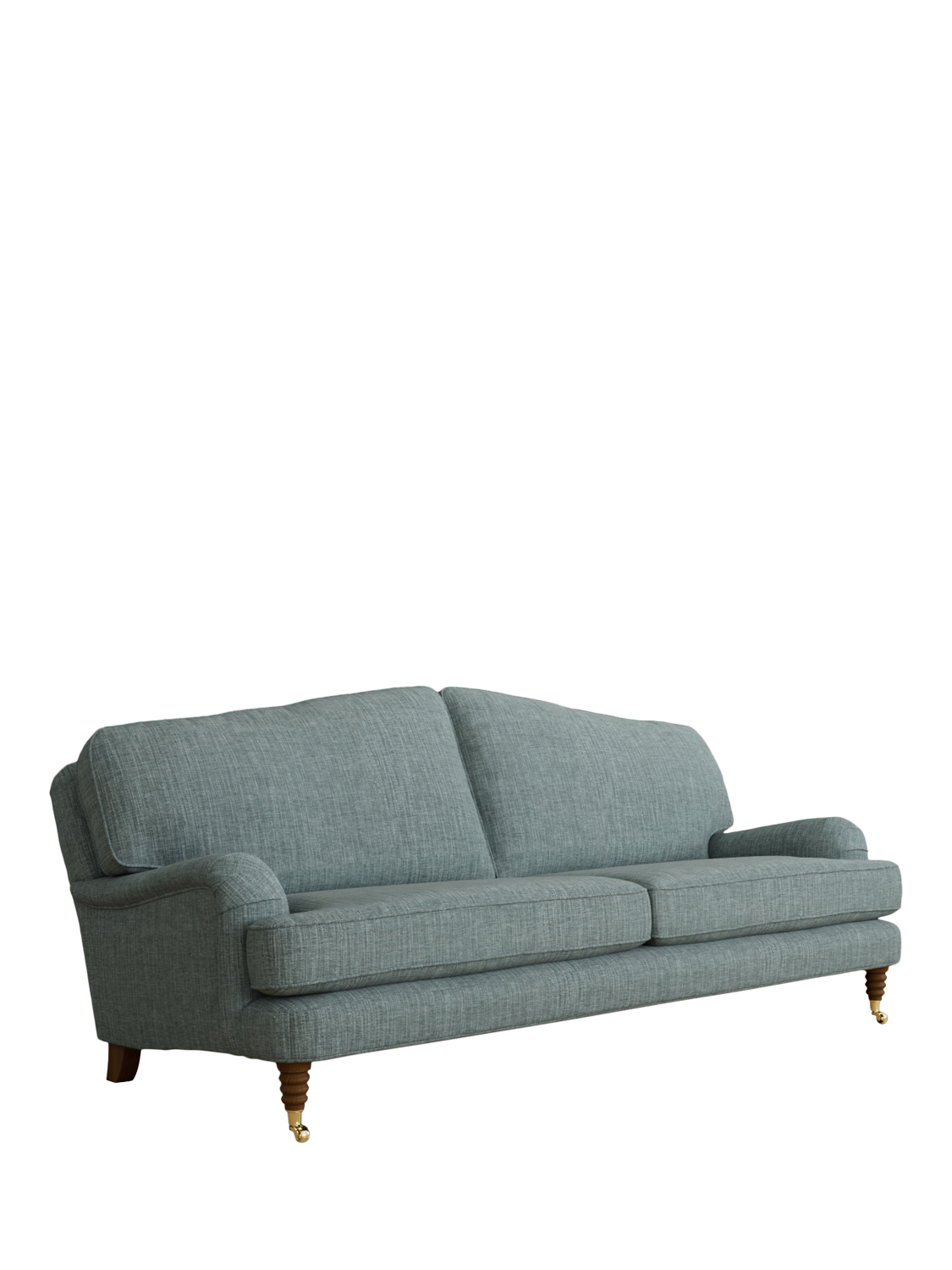 Lynden Range, Laura Ashley Lynden Grand 4 Seater Sofa, Teak Leg, Bainton Newport Blue