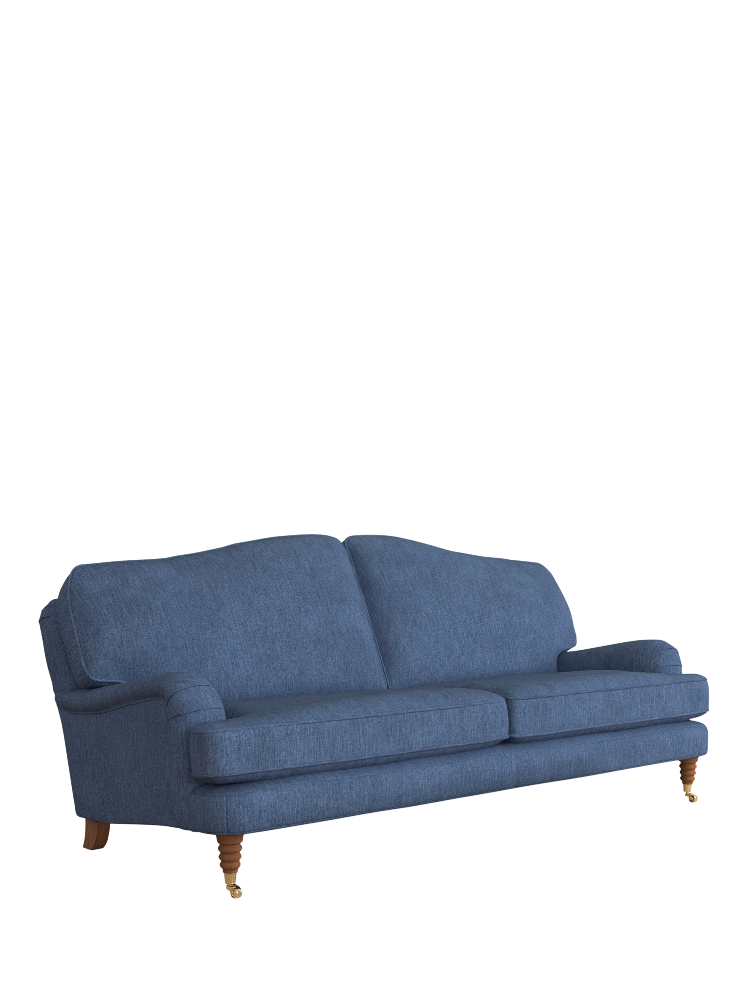 Lynden Range, Laura Ashley Lynden Grand 4 Seater Sofa, Teak Leg, Bainton Midnight Navy