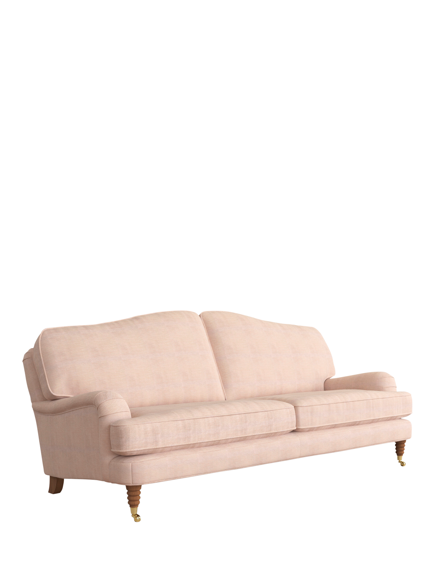 Lynden Range, Laura Ashley Lynden Grand 4 Seater Sofa, Teak Leg, Edwin Blush Pink