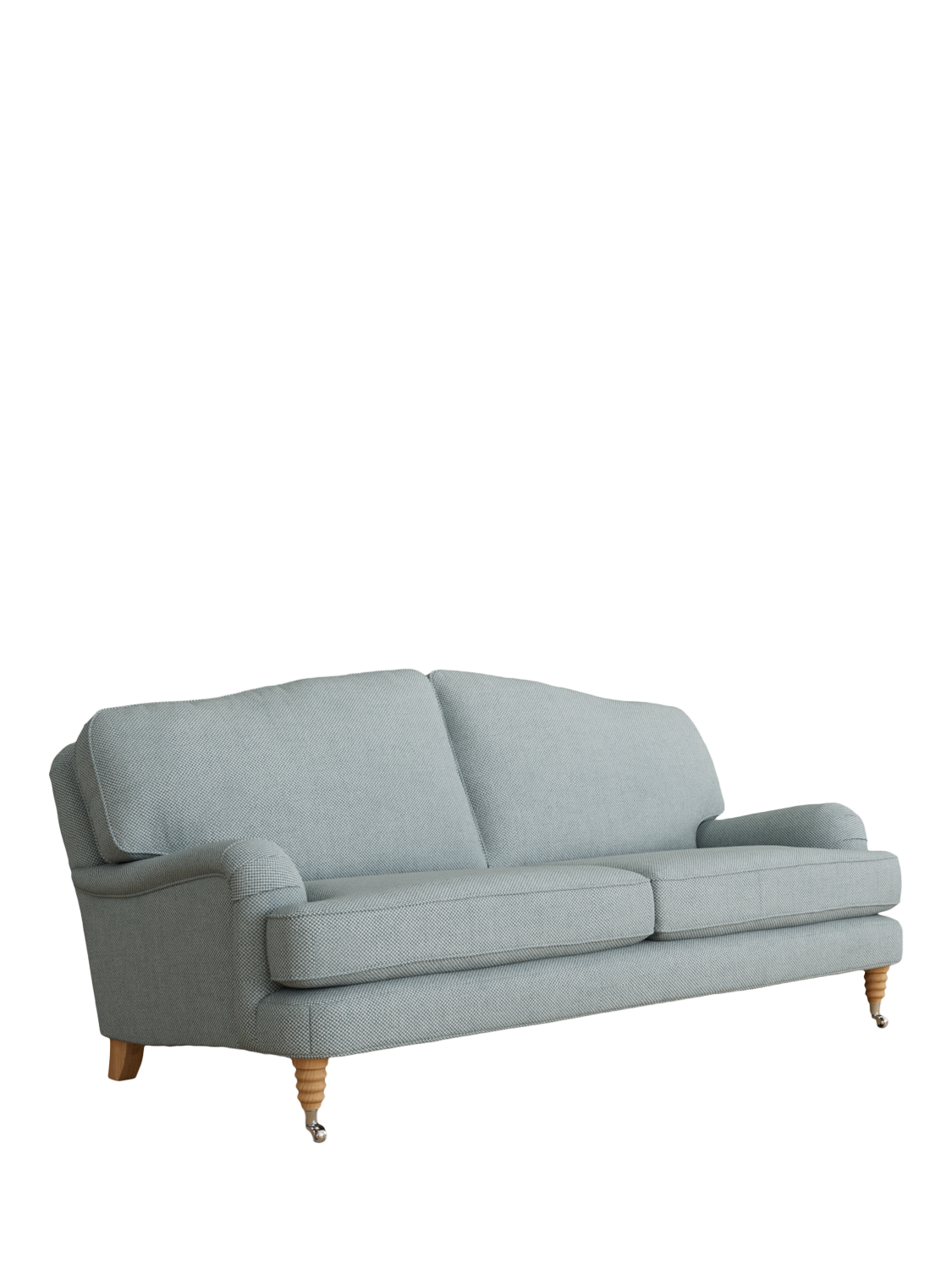Lynden Range, Laura Ashley Lynden Large 3 Seater Sofa, Oak Leg, Anneliese Seaspray
