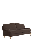 Laura Ashley Lynden Large 3 Seater Sofa, Oak Leg, Harley Chestnut Brown