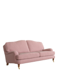 Laura Ashley Lynden Large 3 Seater Sofa, Teak Leg, Anneliese Grape Purple
