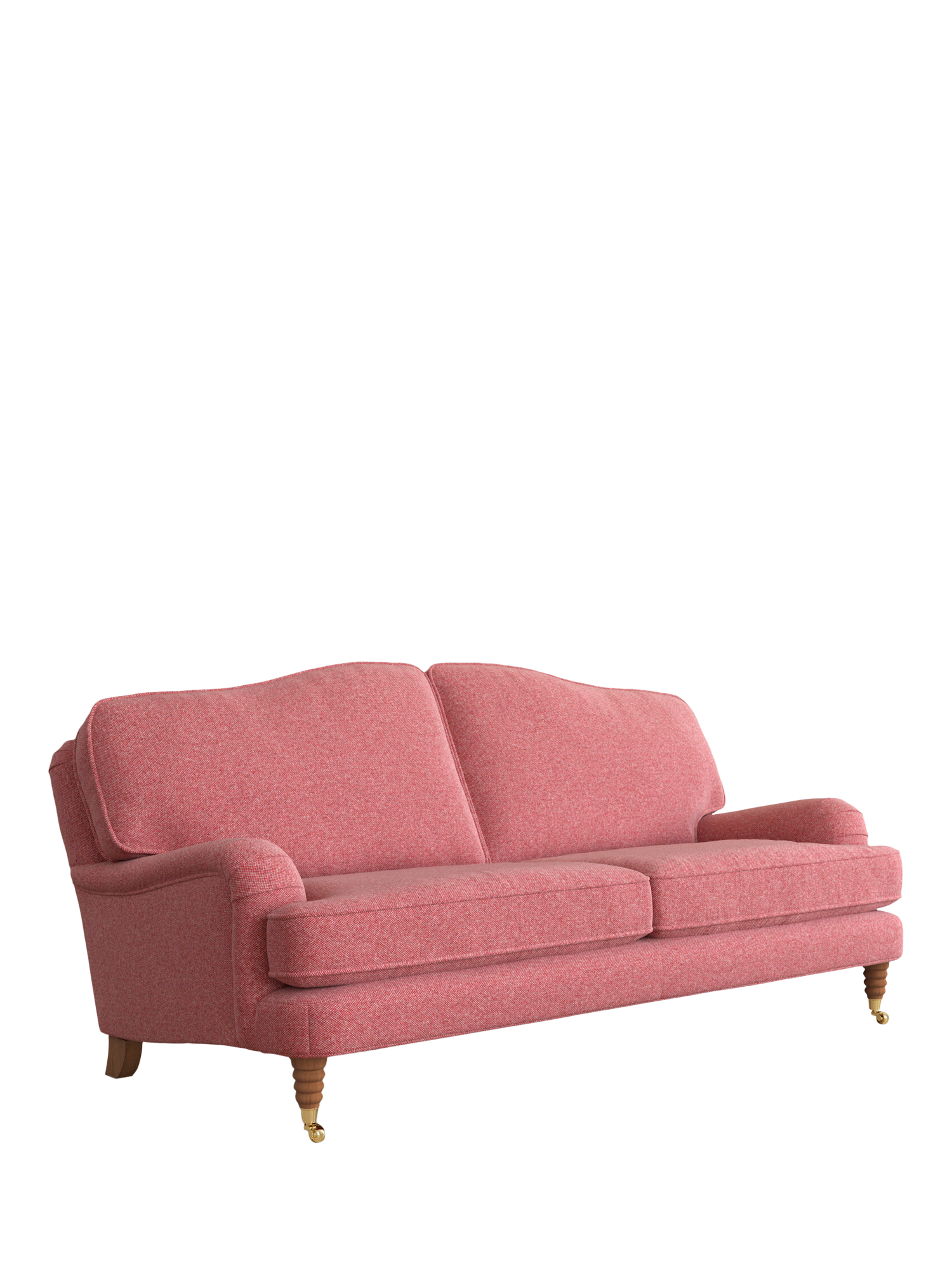 Lynden Range, Laura Ashley Lynden Large 3 Seater Sofa, Teak Leg, Anneliese Rosewood Red