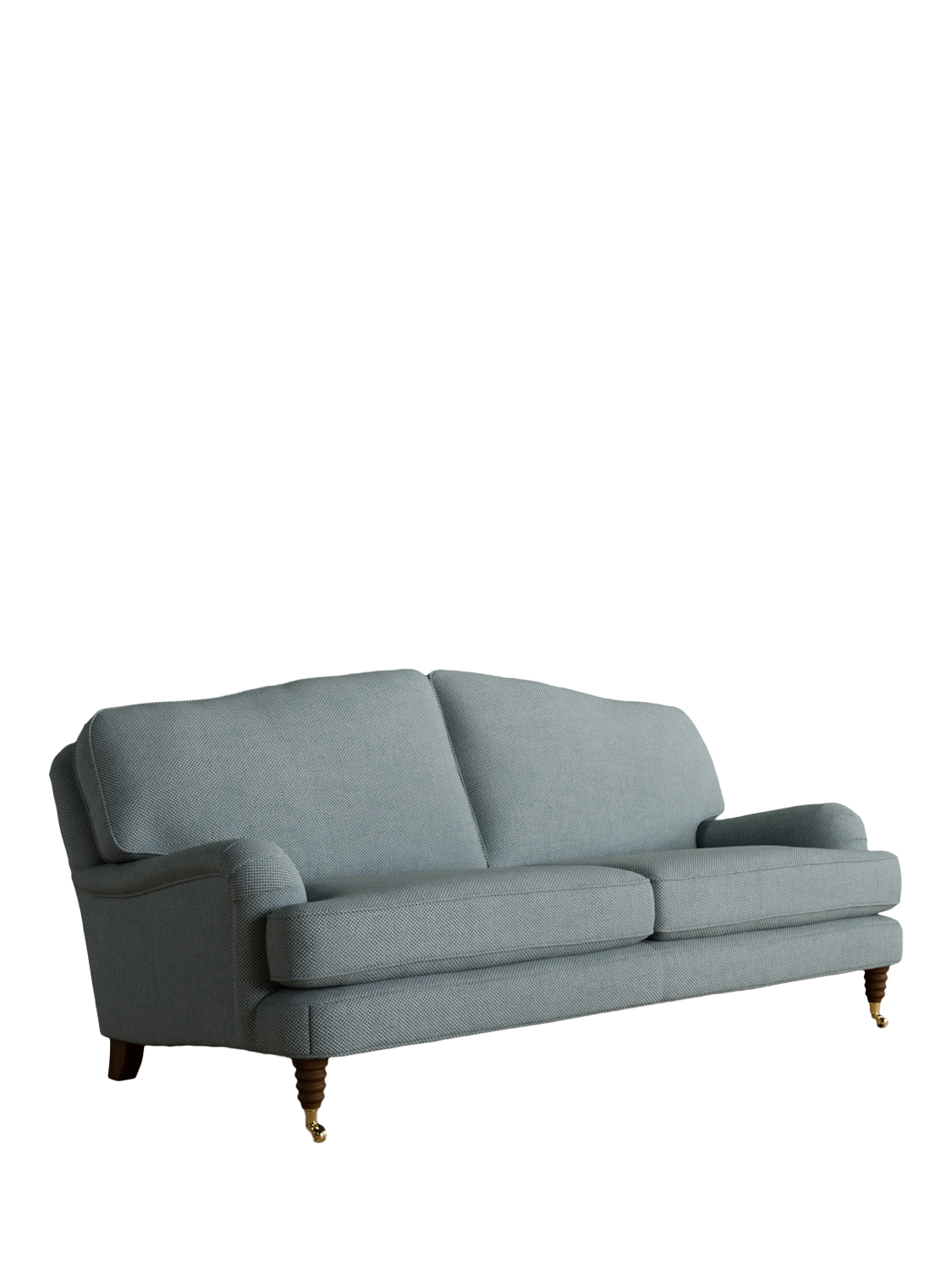 Lynden Range, Laura Ashley Lynden Large 3 Seater Sofa, Teak Leg, Anneliese Seaspray