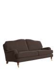 Laura Ashley Lynden Large 3 Seater Sofa, Teak Leg, Harley Chestnut Brown