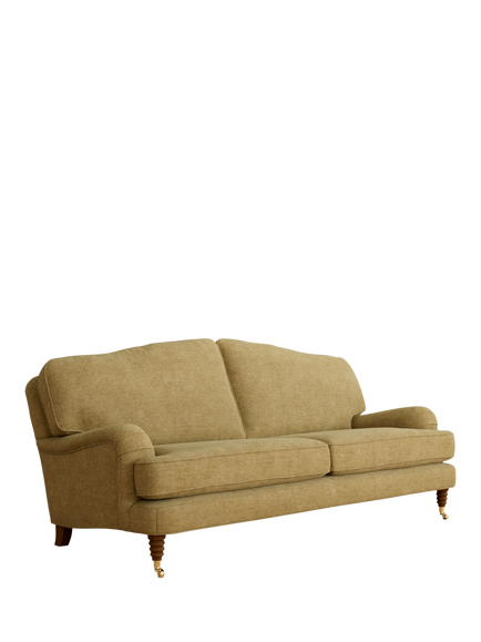 Laura Ashley Lynden Large 3 Seater Sofa, Teak Leg, Orla Gold