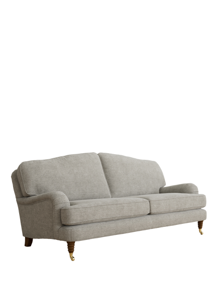 Laura Ashley Lynden Large 3 Seater Sofa, Teak Leg, Orla Pale Steel