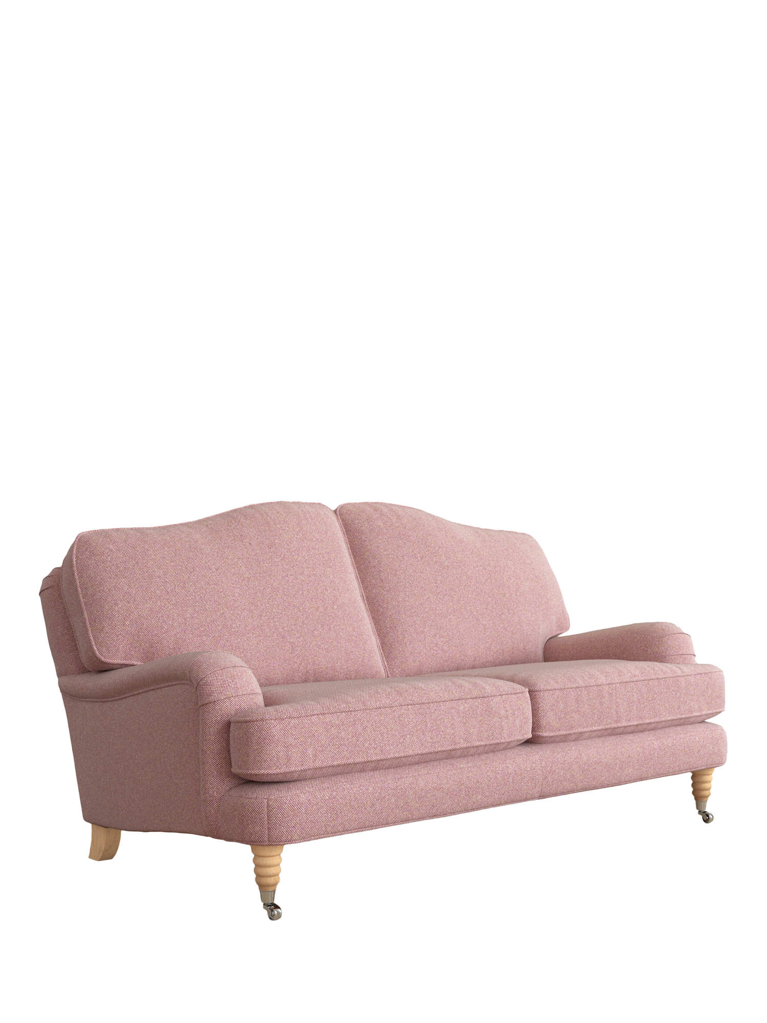 Lynden Range, Laura Ashley Lynden Medium 2 Seater Sofa, Oak Leg, Anneliese Grape Purple