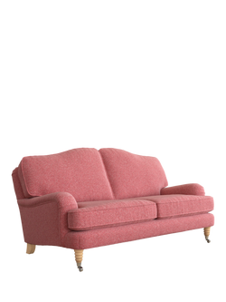 Laura Ashley Lynden Medium 2 Seater Sofa, Oak Leg, Anneliese Rosewood Red