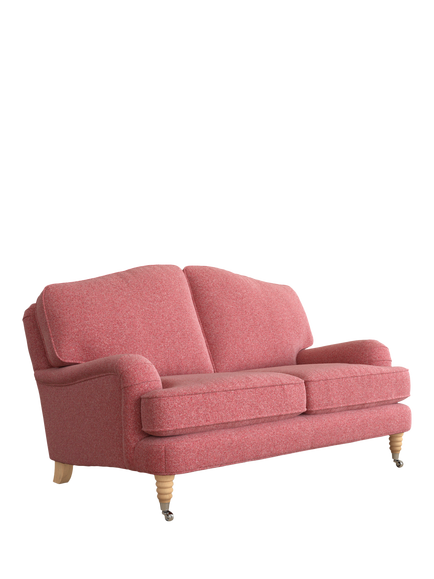 Laura Ashley Lynden Small 2 Seater Sofa, Oak Leg, Anneliese Rosewood Red