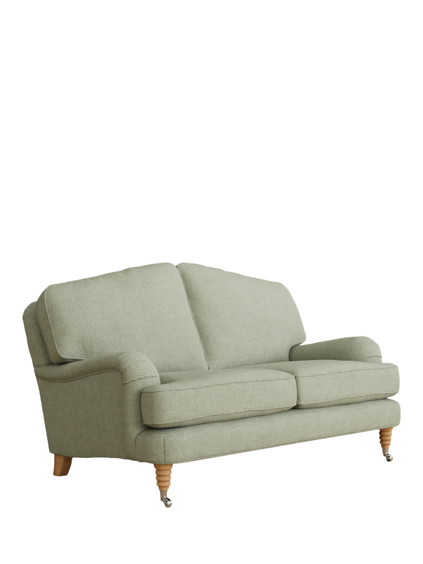 Lynden Range, Laura Ashley Lynden Small 2 Seater Sofa, Oak Leg, Anneliese Sage