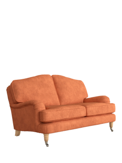 Laura Ashley Lynden Small 2 Seater Sofa, Oak Leg, Bainton Terracotta
