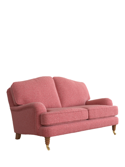 Laura Ashley Lynden Small 2 Seater Sofa, Teak Leg, Anneliese Rosewood Red