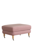 Laura Ashley Lynden Footstool, Oak Leg, Anneliese Grape Purple