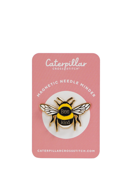 Caterpillar Cross Stitch Bee Kind Needle Minder, Multi