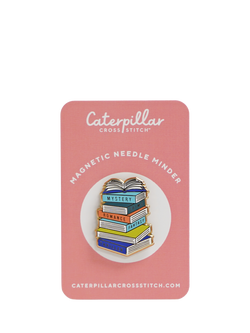 Caterpillar Cross Stitch Book Stack Needle Minder, Multi